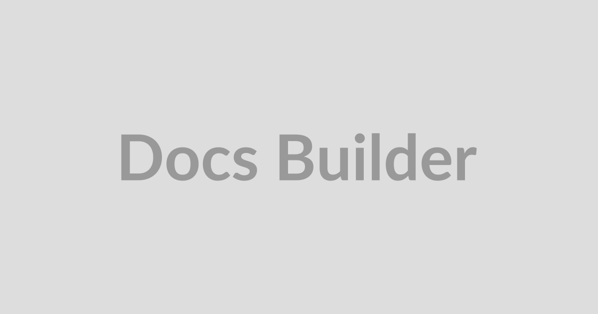 Docs builder create pdf from doc template